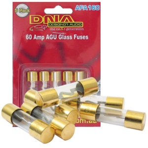 DNA AGU GOLD FUSES 60 AMP - 5 PACK 