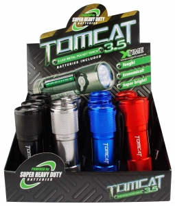 TOMCAT 9 LED METAL POCKET TORCH INCL. BATTERIES