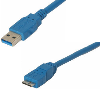 USB 3.0 A MALE TO USB 3.0 MICRO-B MALE - BLUE 1M LEAD