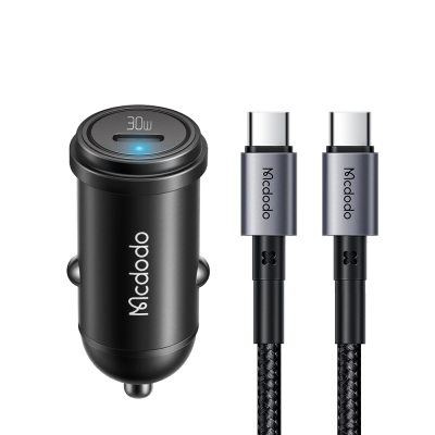MCDODO 30W PD USB-C CAR CHARGER WITH USB-C TO USB-C 1.2M CABLE