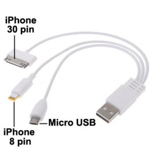 USB TO LIGHTNING/30 PIN/MICRO-USB COMBO LEAD