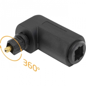 PRO.2 TOSLINK-PLUG TO TOSLINK-SOCKET RIGHT ANGLE ADAPTOR
