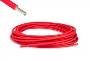 WESTEC SINGLE 6mm AUTO CABLE RED  -  100M ROLL
