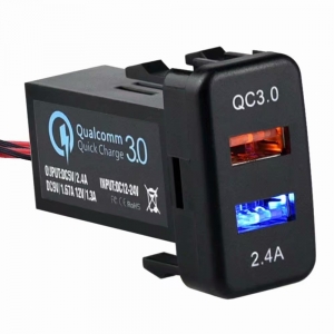 WESTEC QC3.0 DUAL USB FAST CHARGE FACTORY FIT TO SUIT LARGE TOYOTA