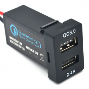 WESTEC QC3.0 DUAL USB FAST CHARGER FACTORY FIT TO SUIT SMALL TOYOTA