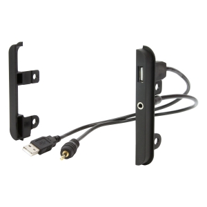 DNA STEREO MOUNT EARS WITH USB & AUX CONNECTIONS TO SUIT TOYOTA - MATT BLACK