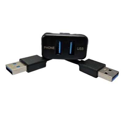 WESTEC FACTORY FIT DUAL USB3.0 DATA LEADS TO SUIT TOYOTA 70 SERIES HORIZONTAL MOUNT