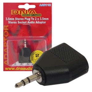 DNA 3.5mm-PLUG TO 2x 3.5mm-SOCKET ADAPTOR