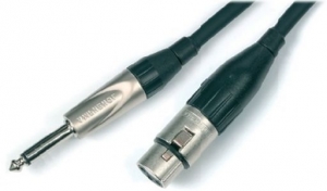 AMPHENOL UNBALANCED XLR FEMALE TO 6.35MM MONO MALE LEAD - 12M