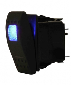 DNA 12V/24V ON/OFF ROCKER SWITCH - BLUE LIGHT