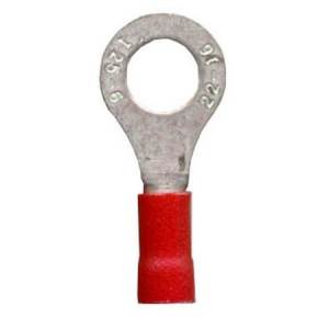 DNA RED RING TERMINALS 100 PACK - 6.4mm