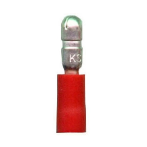 DNA RED MALE BULLET TERMINALS 100 PACK - 4mm 
