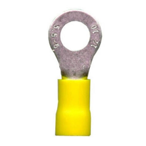 DNA YELLOW RING TERMINALS 100 PACK - 6.4mm