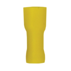 DNA YELLOW INSULATED SPADE TERMINALS 100 PACK - 6.35mm