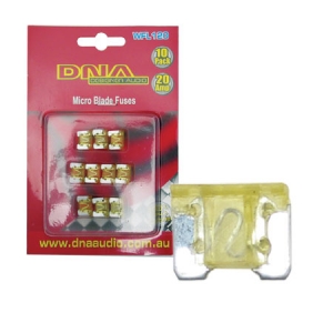 DNA LOW PROFILE BLADE FUSES 20A - 10 PACK