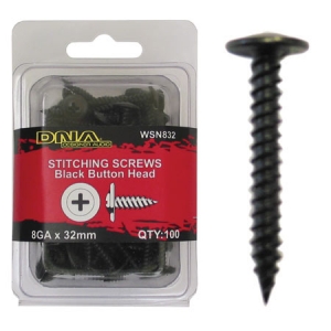 DNA BLACK NEEDLEPOINT SCREW 100PK - 32MM