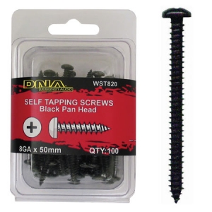 DNA BLACK SELF TAPPER SCREW 100PK - 50MM