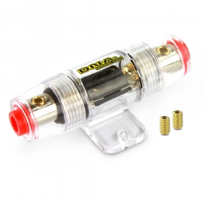 DNA AFC CLEAR INLINE FUSE HOLDER WITH 80 AMP FUSE INCLUDED - UNPACKAGED