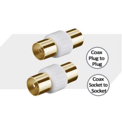 SANSAI PAL-PLUG TO PLUG + PAL-SOCKET TO SOCKET ADAPTOR