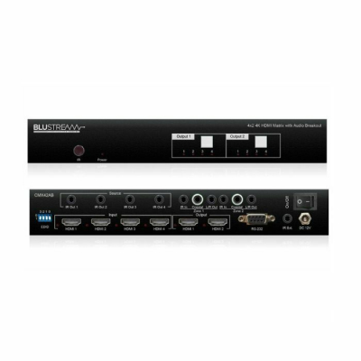 BLUSTREAM CONTRACTOR 4X2 4K HDMI MATRIX WITH AUDIO OUT