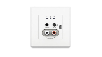 BLUSTREAM DANTE® BLUETOOTH AUDIO ENCODER EU WALL PLATE - WHITE
