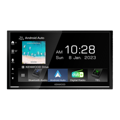 KENWOOD 2-DIN MECHLESS AV RECEIVER WITH WIRELESS CARPLAY/A-AUTO/DAB+