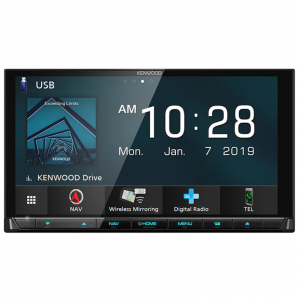 KENWOOD 2-DIN MECHLESS AV RECEIVER WITH GPS NAVIGATION/ DAB+/ BLUETOOTH 