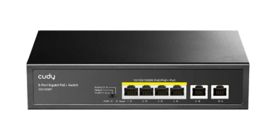 CUDY 6-PORT GIGABIT POE+ NETWORK SWITCH 60W