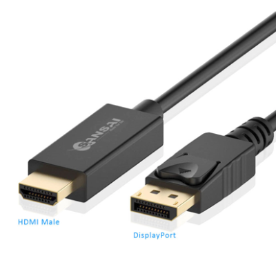 SANSAI DISPLAYPORT MALE TO HDMI MALE LEAD - 1.5M