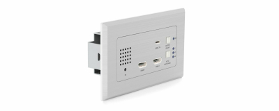 BLUSTREAM HDBASET™ HDMI & USB-C WALL PLATE WHITE TRANSMITTER - 4K60HZ 4:2:0 40M (1080P 70M)