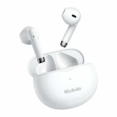 MCDODO IPX4 TWS BLUETOOTH RECHARGEABLE EARBUDS - WHITE