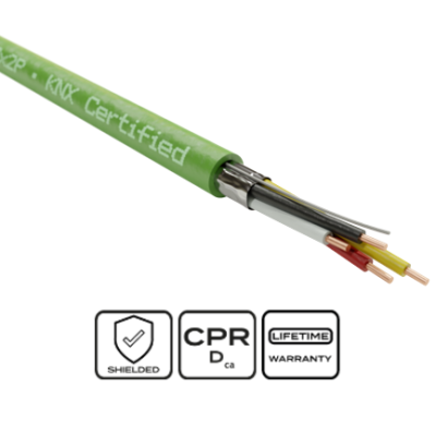 KORDZ 20AWG KNX CERTIFIED CONTROL CABLE 305M PULL BOX - GREEN