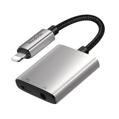 MCDODO LIGHTNING TO LIGHTNING + 3.5MM AUX AUDIO ADAPTOR