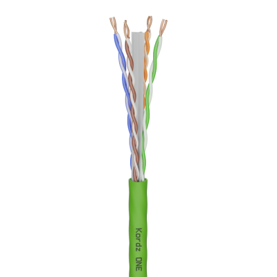 KORDZ CAT6 SOLID OFC UHD/4K VIDEO/DATA NETWORK CABLE 305M PULL BOX - GREEN