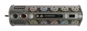 EVERSURE 10-WAY POWER BOARD WITH USB & COAX/NETWORK PROTECTION
