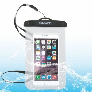WATERPROOF MOBILE PHONE POUCH WITH LANYARD AND ARM STRAP