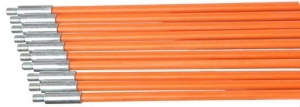 CABLE PULLER KIT: 10X 1M FIBREGLASS RODS