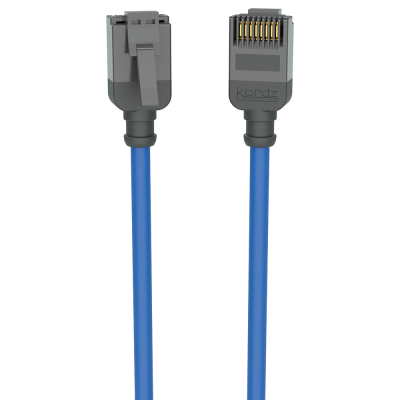 KORDZ CAT6 SLIMLINE RJ45 PATCH LEAD BLUE - 1M