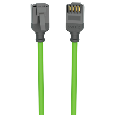 KORDZ CAT6 SLIMLINE RJ45 PATCH LEAD GREEN - 15M