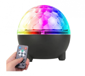 SANSAI LED CRYSTAL BALL DISCO LIGHT WITH REMOTE