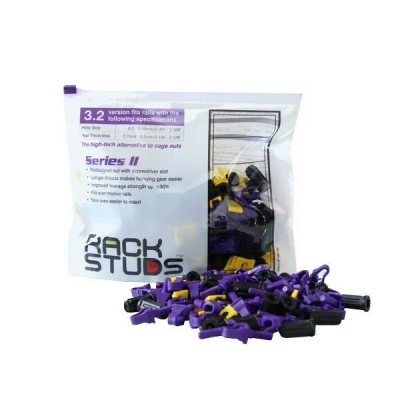 RACKSTUDS 3.2MM PURPLE  STUD KIT - 100PC PACK