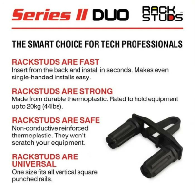 RACKSTUDS DUO 1RU MOUNTING STUD - 50 PACK