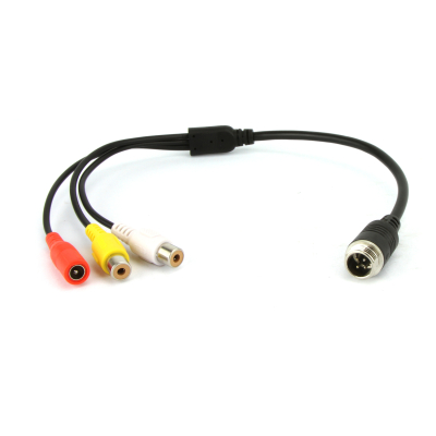 DNA 4 PIN MALE PLUG TO RCA SOCKET ADAPTOR CABLE - 15CM 