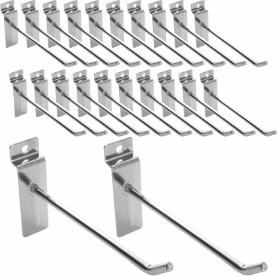 WESTEC SILVER HEAVY DUTY SLAT WALL HOOK 150MM LONG
