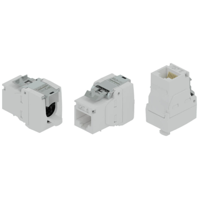 KORDZ SLIMCAT CAT6 RJ45 TOOLLESS KEYSTONE SOCKET WHITE - 12PK