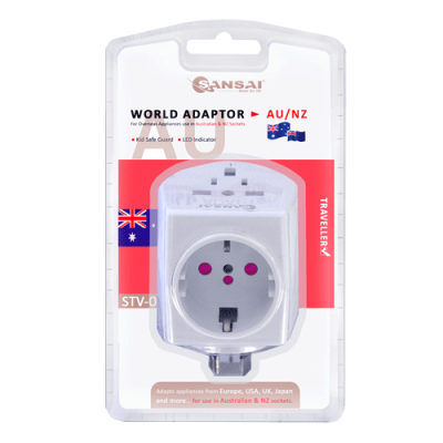 SANSAI TRAVEL ADAPTOR - UNIVERSAL 