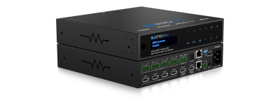 BLUSTREAM 4-WAY 4K HDMI 2.0 SWITCH WITH MULTI-CHANNEL DANTE AUDIO OUT
