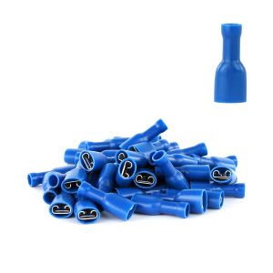 6.4MM BLUE INSULATED TERMINAL SINGLE GRIP - 100 PACK