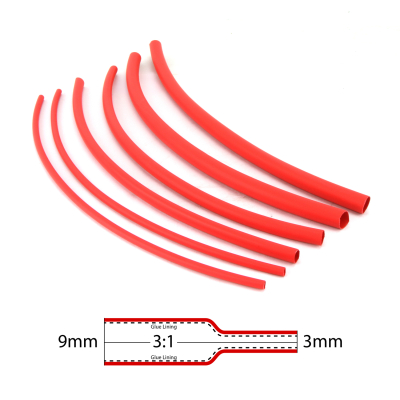 DNA HEATSHRINK WITH GLUE RED 9mm - 10PK