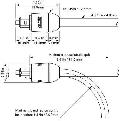 KORDZ PRO3 SERIES TOSLINK OPTICAL LEAD - 5M